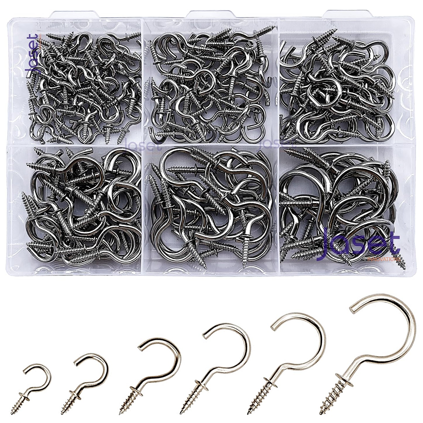 Screw-in Cup Hooks Nickel Plated (Large) - 235Pcs