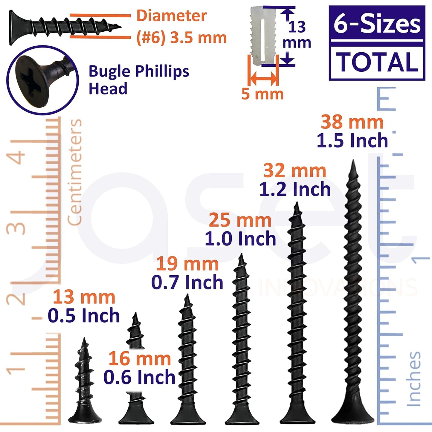 Drywall Gypsum Screw with Wood Dowel - 308pcs