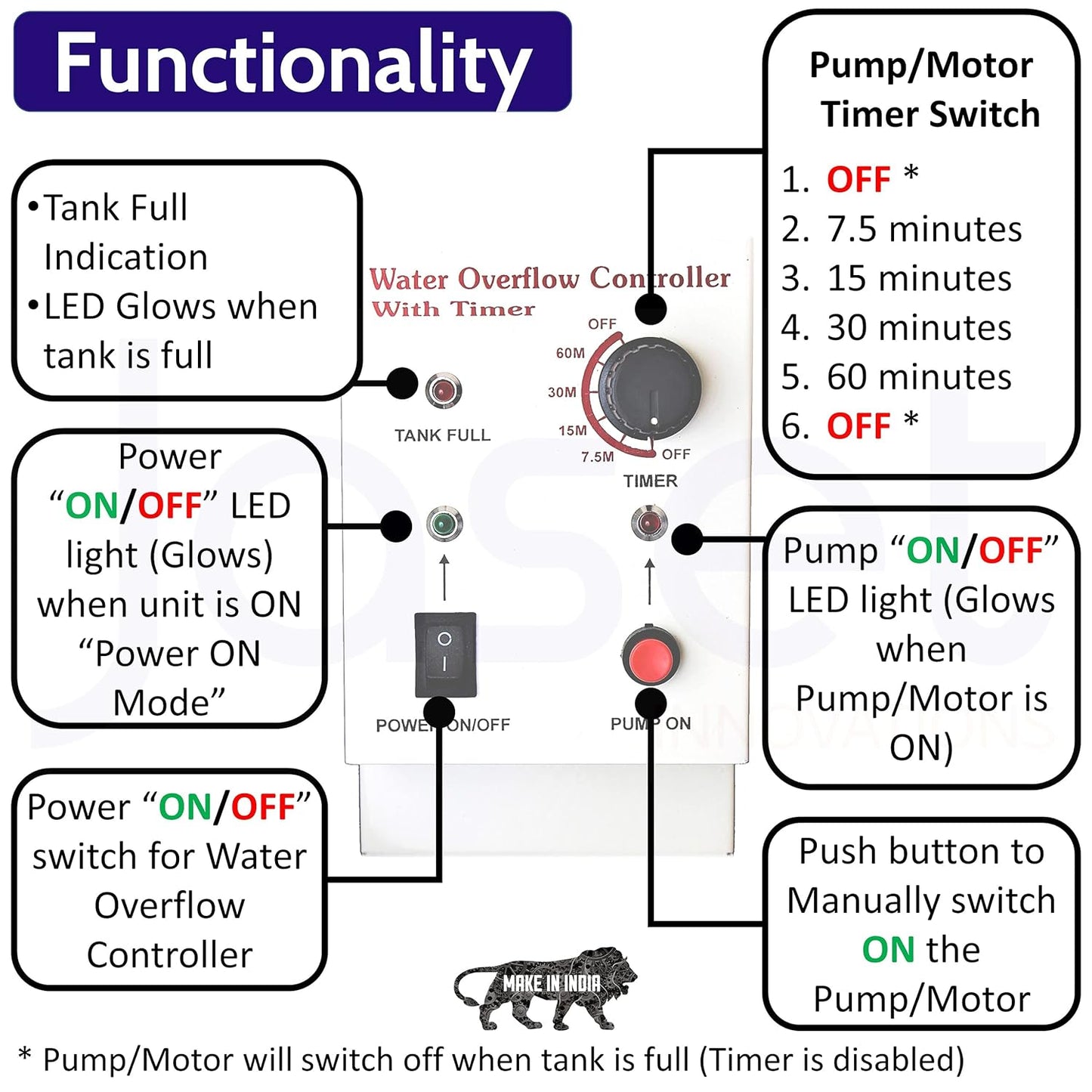 Water Level Controller with TIMER