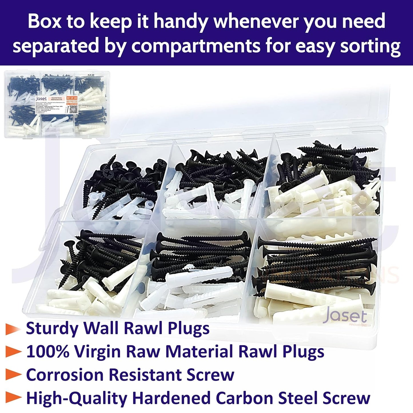 Drywall Screws & Wall Plugs - 480pcs